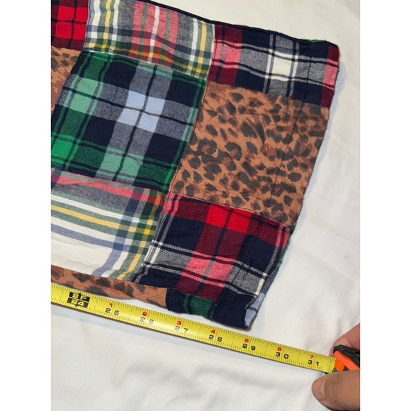 Aerie Plaid Patchwork Lounge Pants Leopard Print Sleepwear Women's XL - Picture 4 of 6